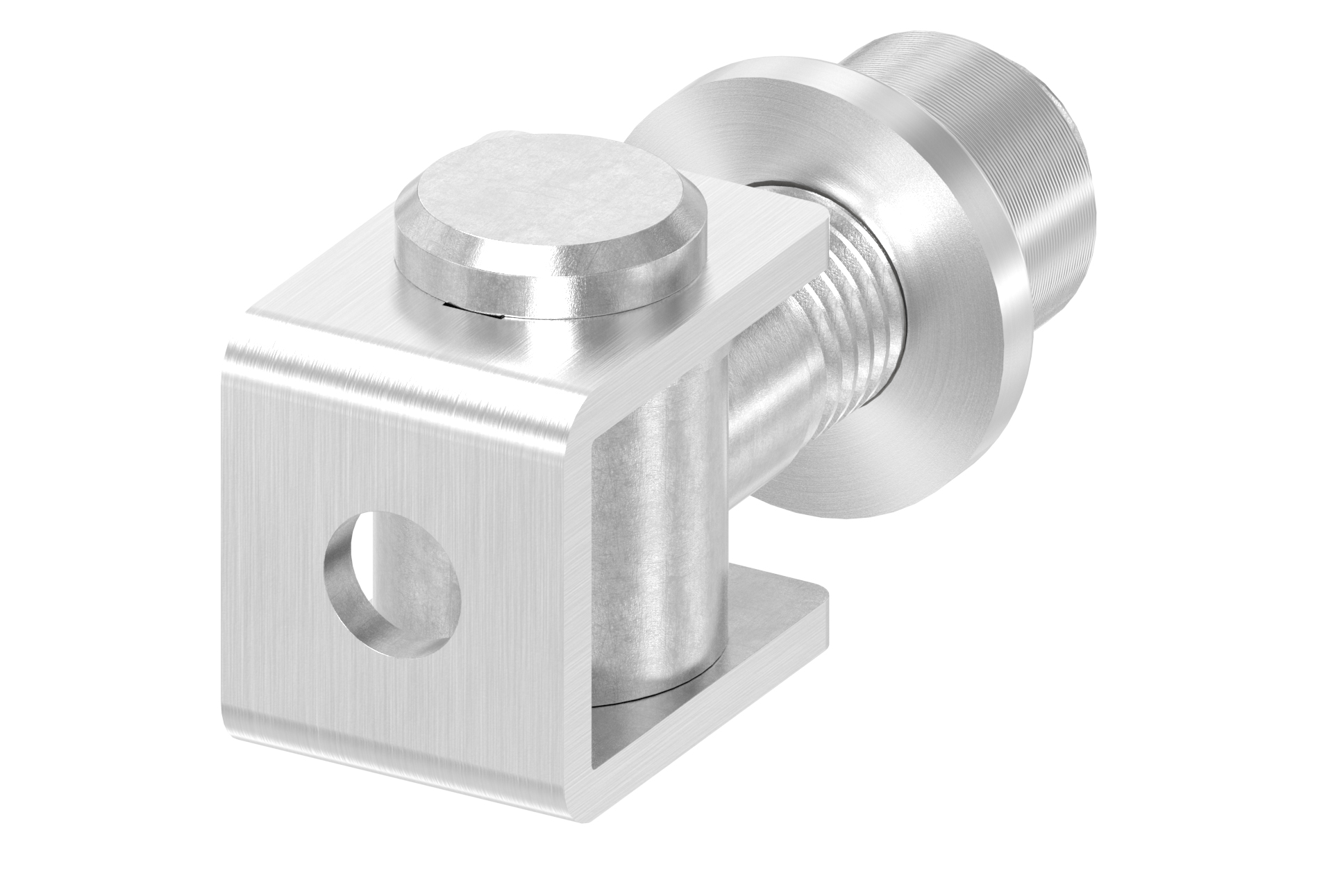 Adjustable door hinge M20 to weld AISI 316 satin finish