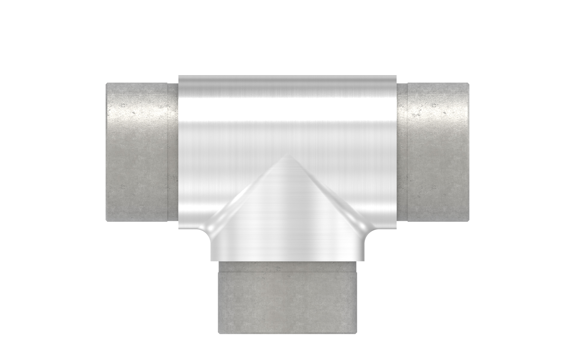 Rohrverbinder 'T' Stück für Rohr d=42,4x2mm AISI 304 geschliffen