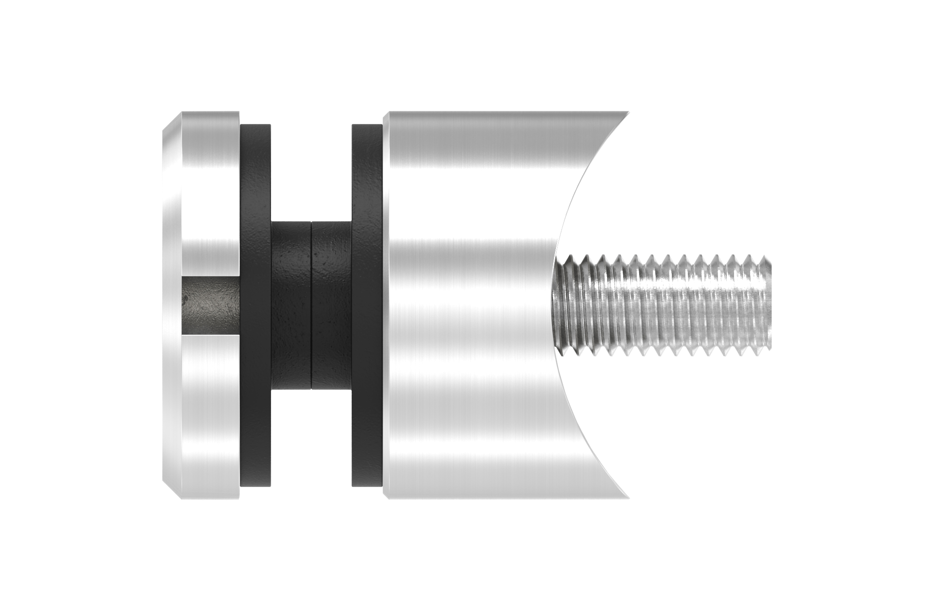 Vite fermavetro d=30mm per tubo d=42,4mm AISI 304 sat.