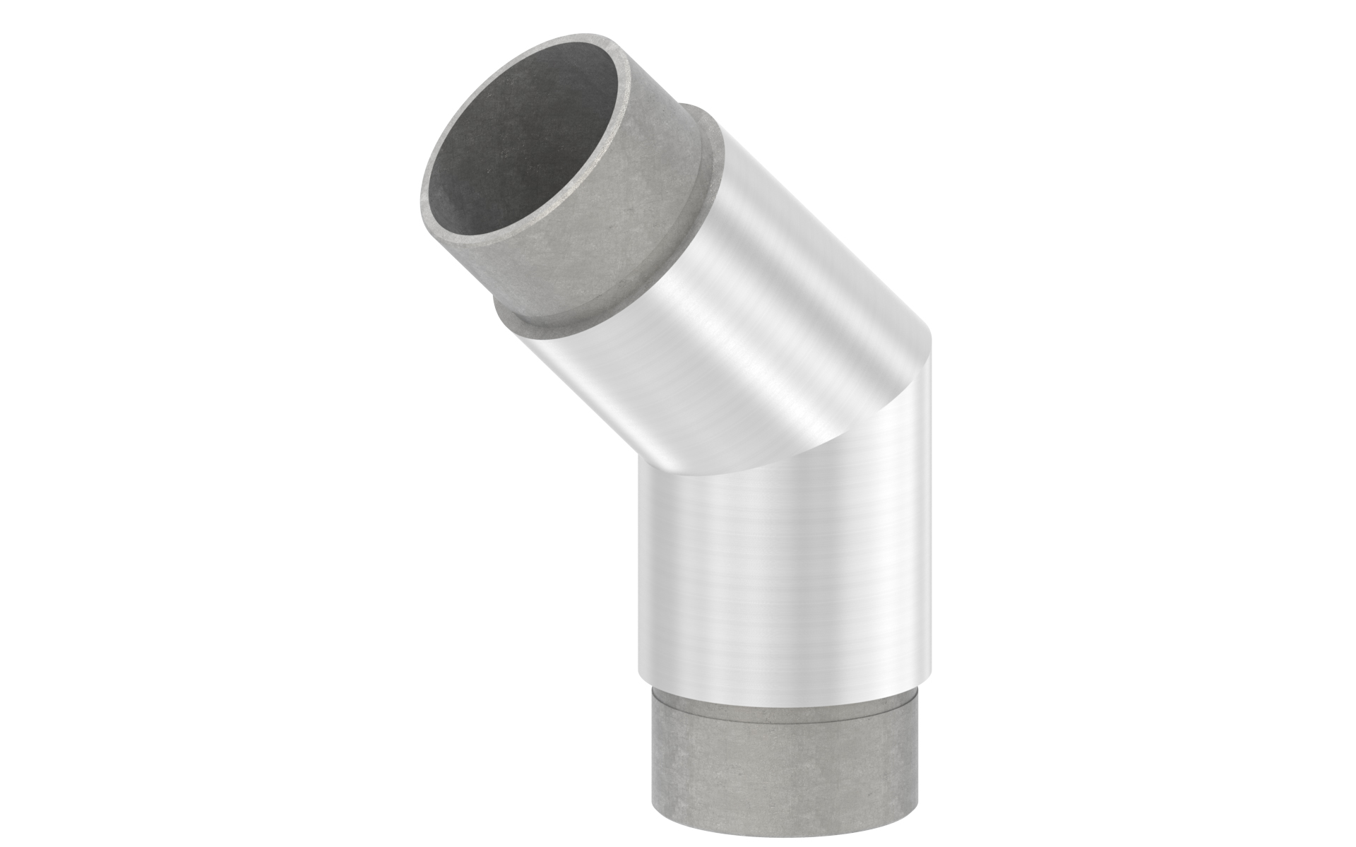 Pipe connector 135 degree d=42,4x2mm AISI 304 satin finish