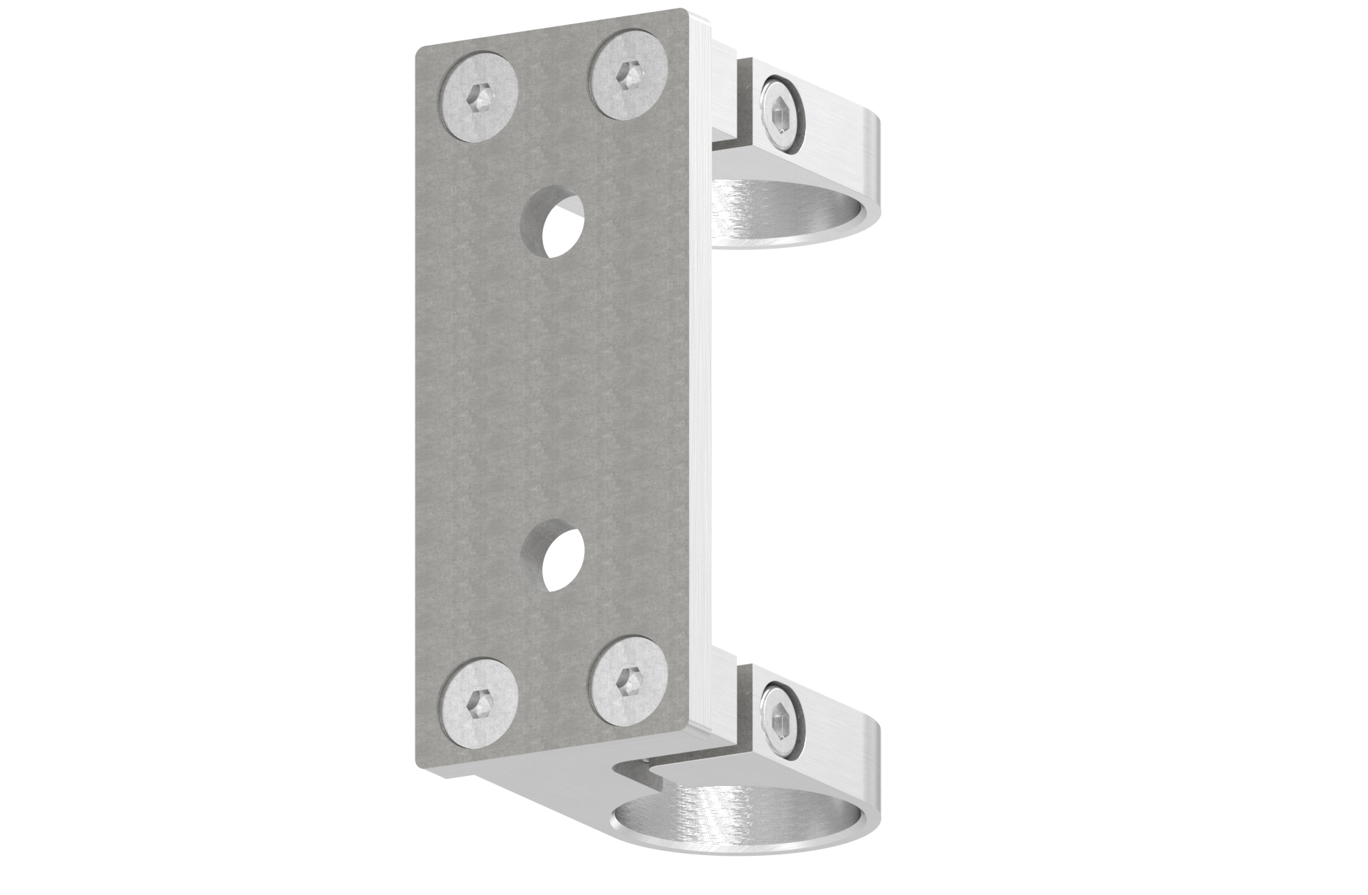 Plate for lateral mounting for tube d=48,3mm AISI 304 satin finish