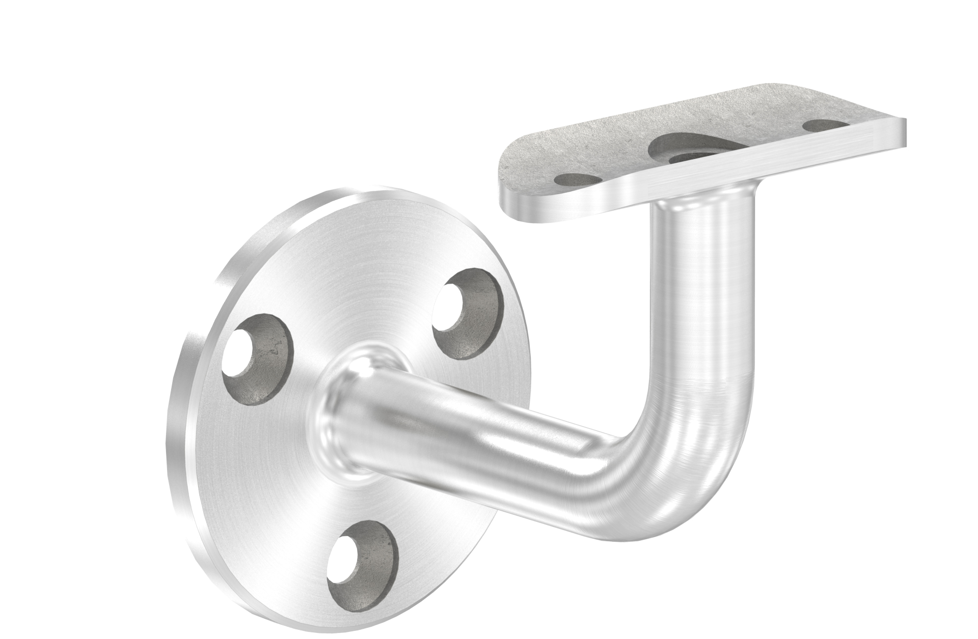 Wall bracket support for round LED handrail d=42,4mm AISI 316 satin finish