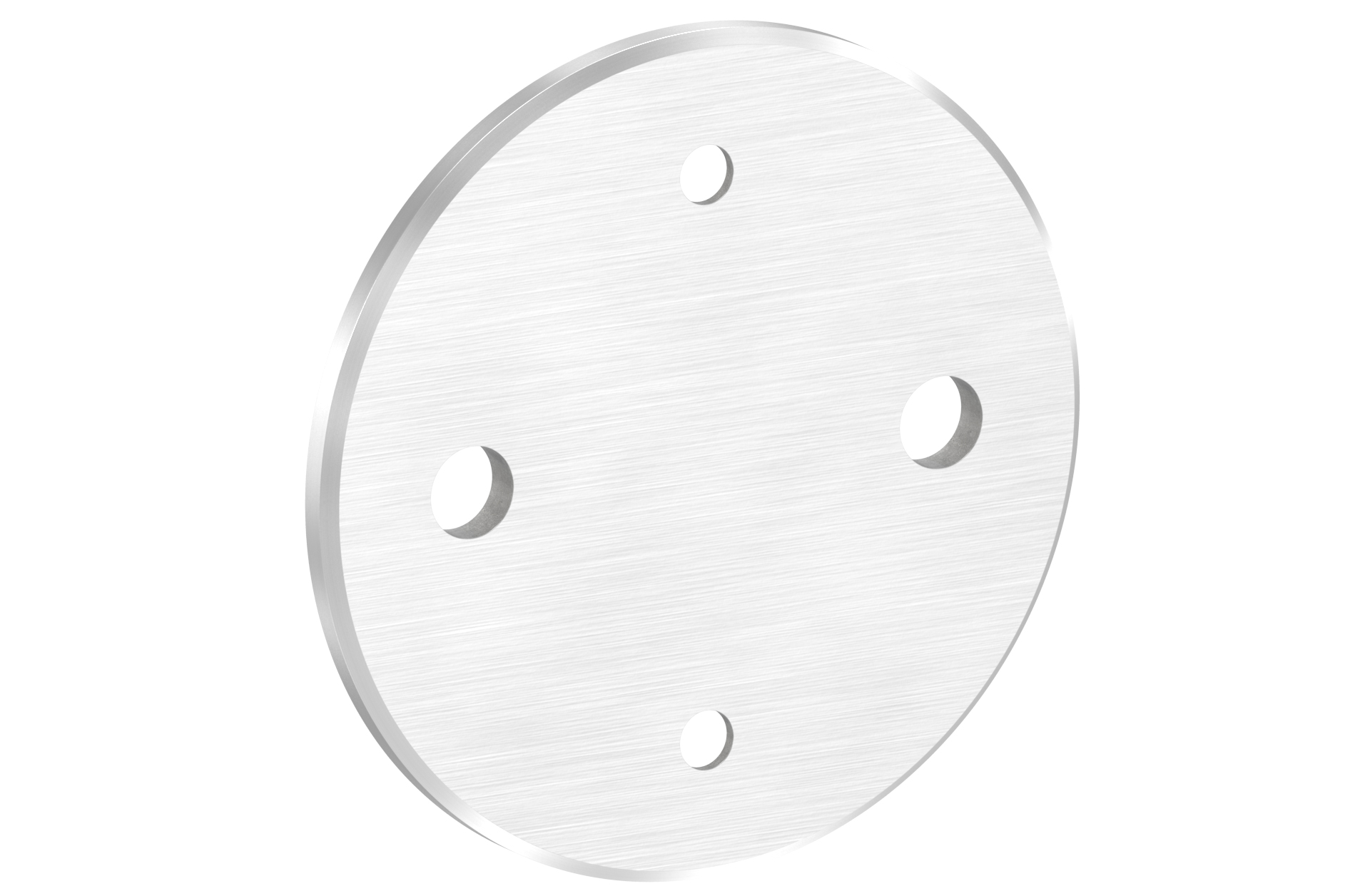 Lateral round wall fastening plate d=120mm AISI 304 satin finish