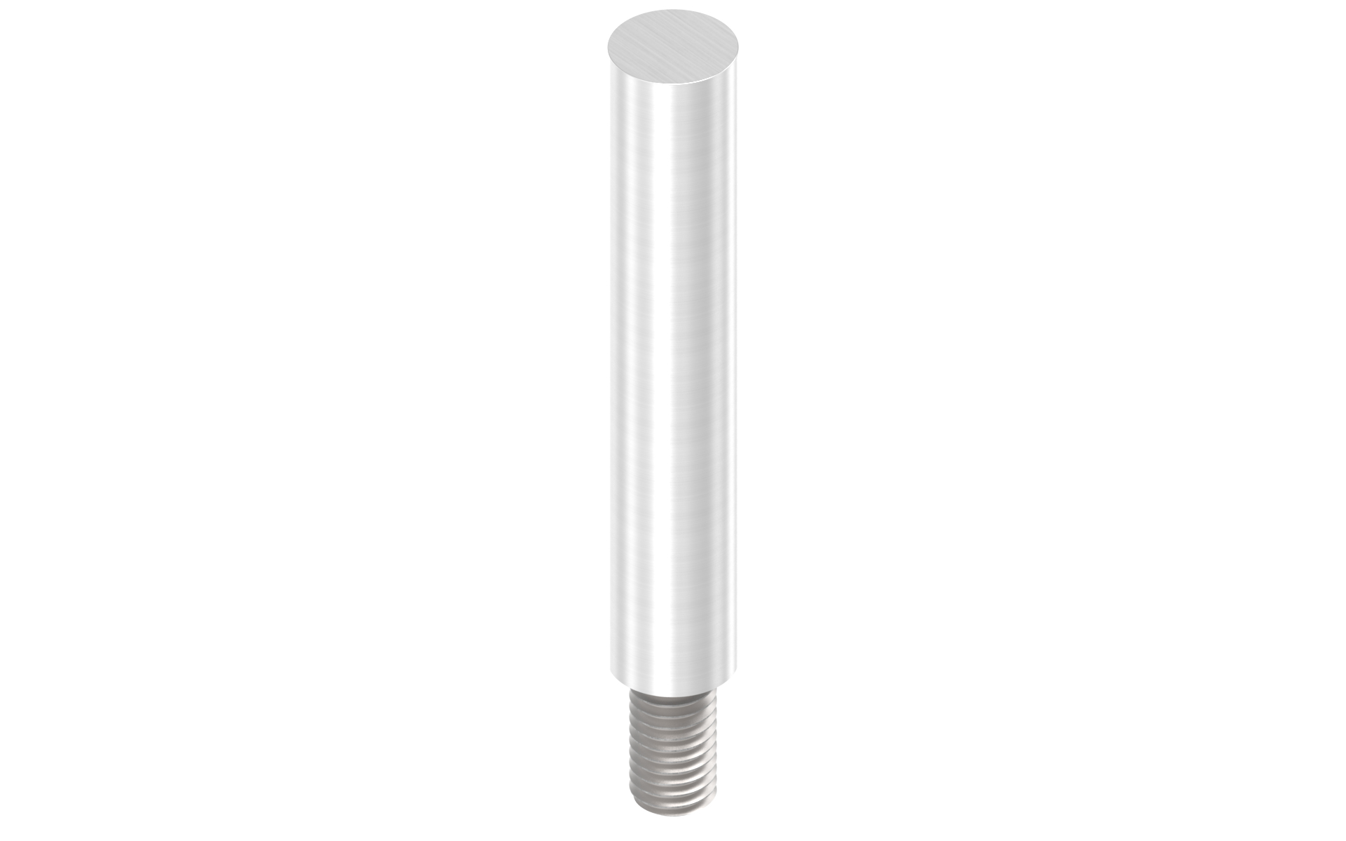 Solid fixed pin d=12x68mm to weld AISI 304 satin finish