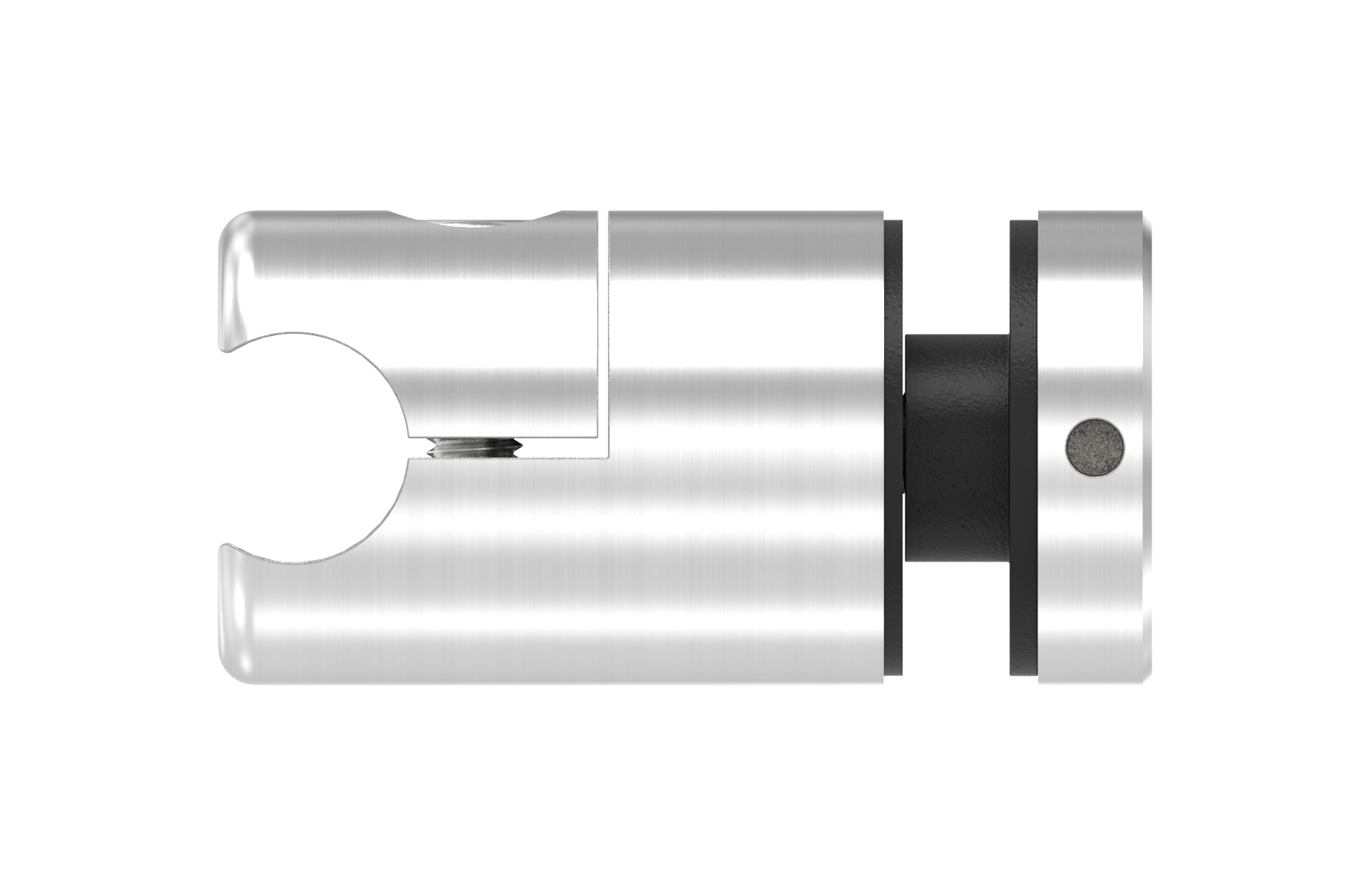 Glaspunkthalter für nachträgliche Montage d=25mm für Rundrohr d=12mm AISI 304 geschliffen