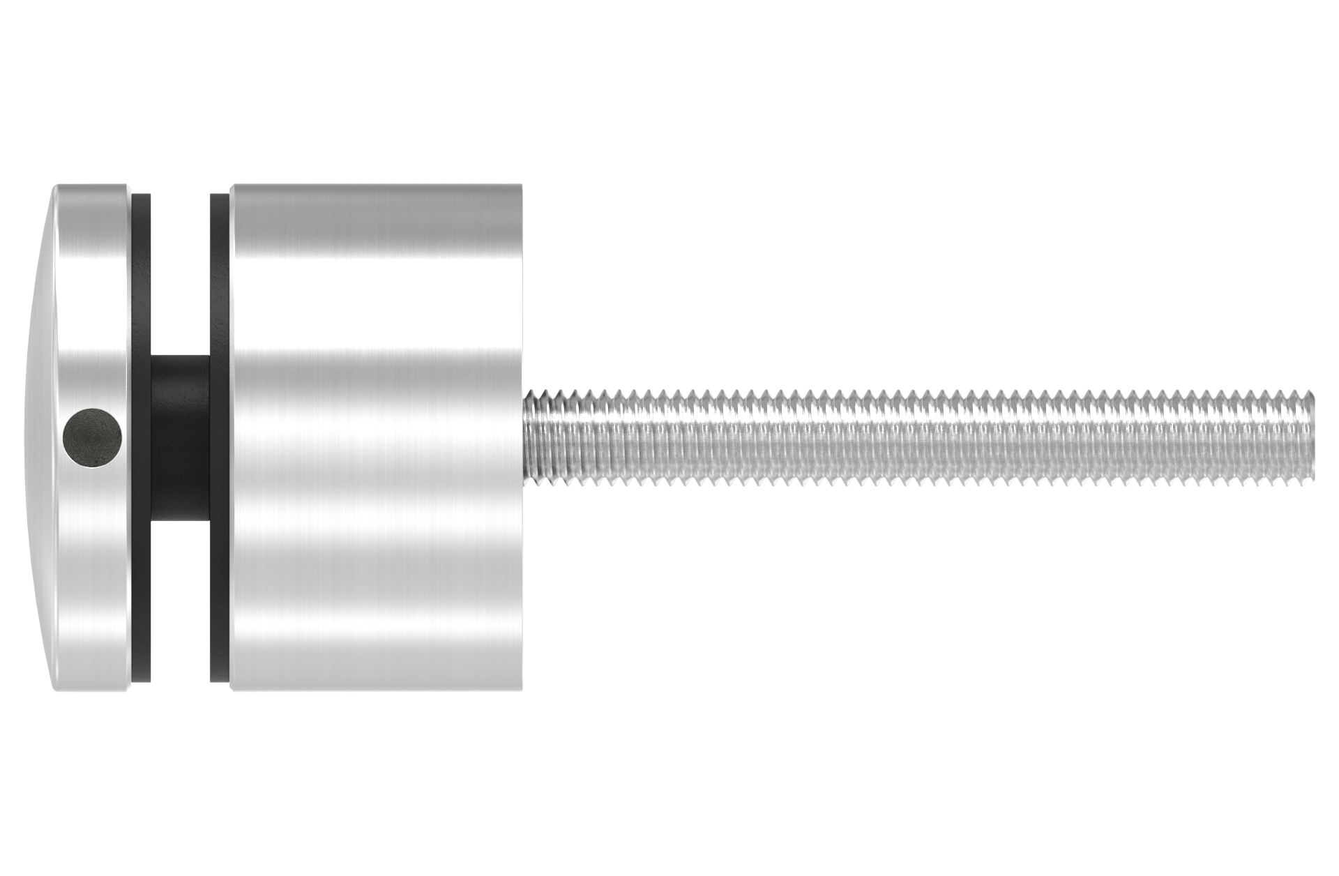 Glaspunkthalter d=52mm mit flachem Anschluss und Distanz 30mm AISI 304 geschliffen
