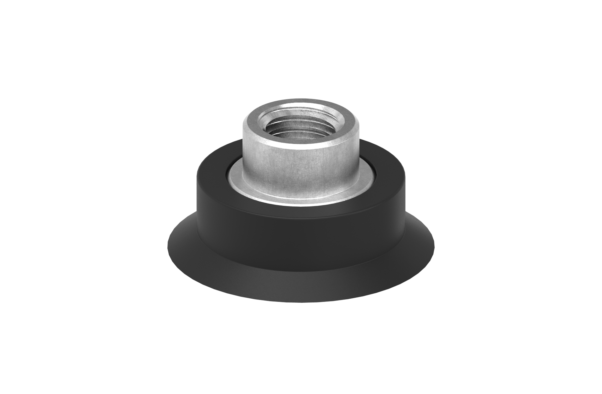 Glass holder d=32mm for flat mounting with M10 thread AISI 304 satin finish