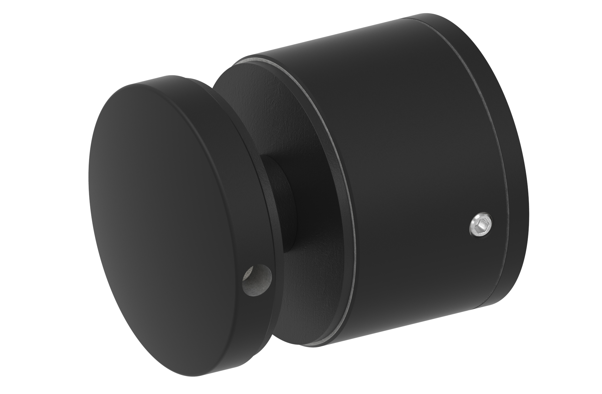 BLACK Adjustable glass holder d= 52mm with M10 threat for flat profile AISI 304 satin finish  (electro plated)