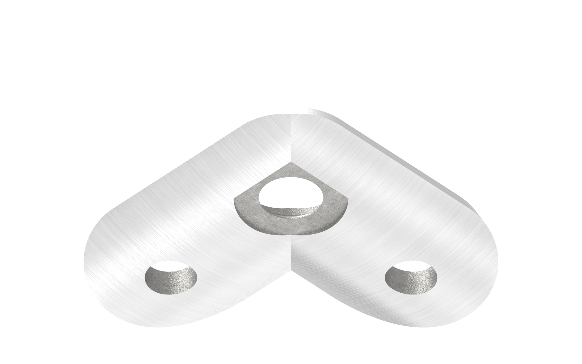 Plate 90 degree for handrail d=42,4mm AISI 304 satin finish