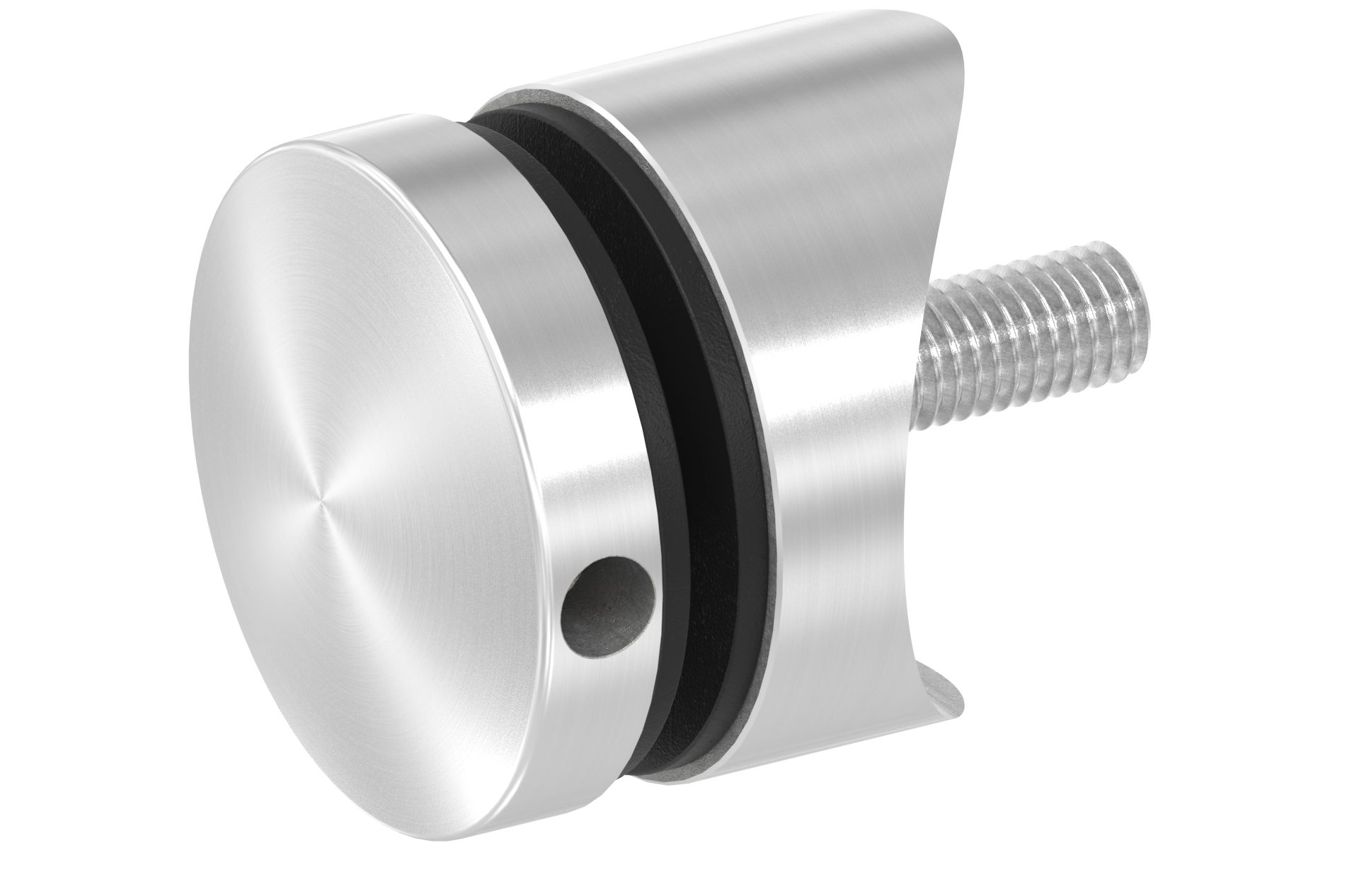 Glass holder d=40mm with M8x45 screw threat for tube d=42,4mm AISI 304 satin finish