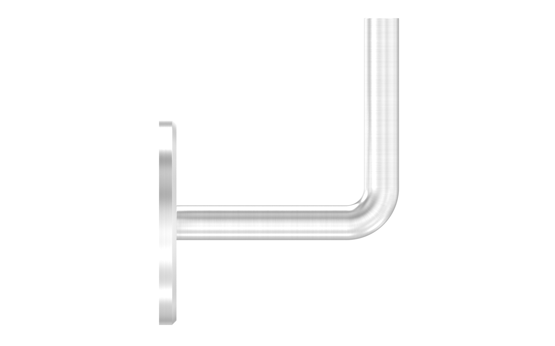 Wall bracket with fixed pin with M6 thread and plate d=70mm AISI 304 satin finish