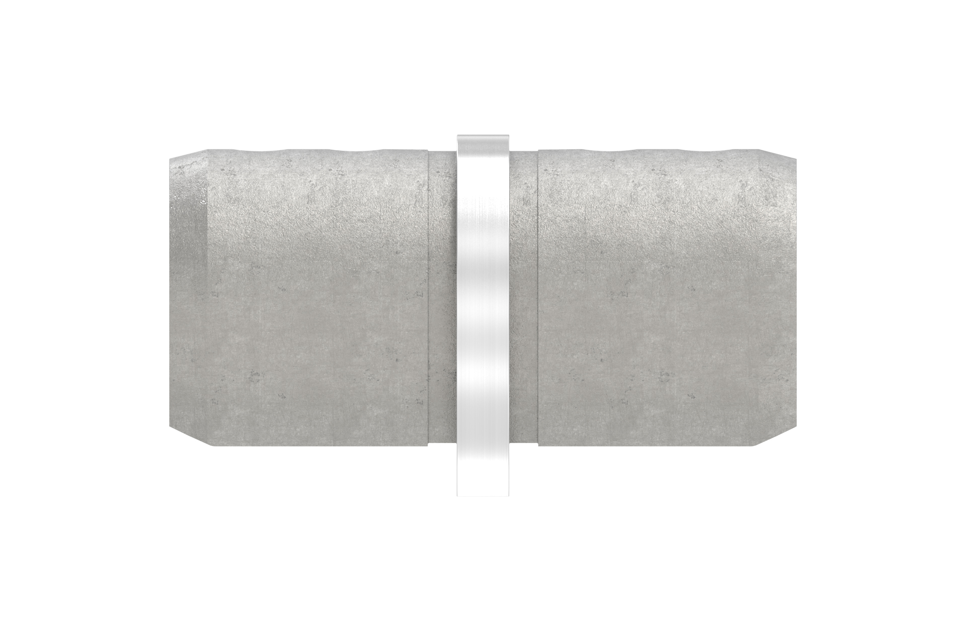 Straight connector for channel tube d=42,4x1,5mm AISI 304 satin finish