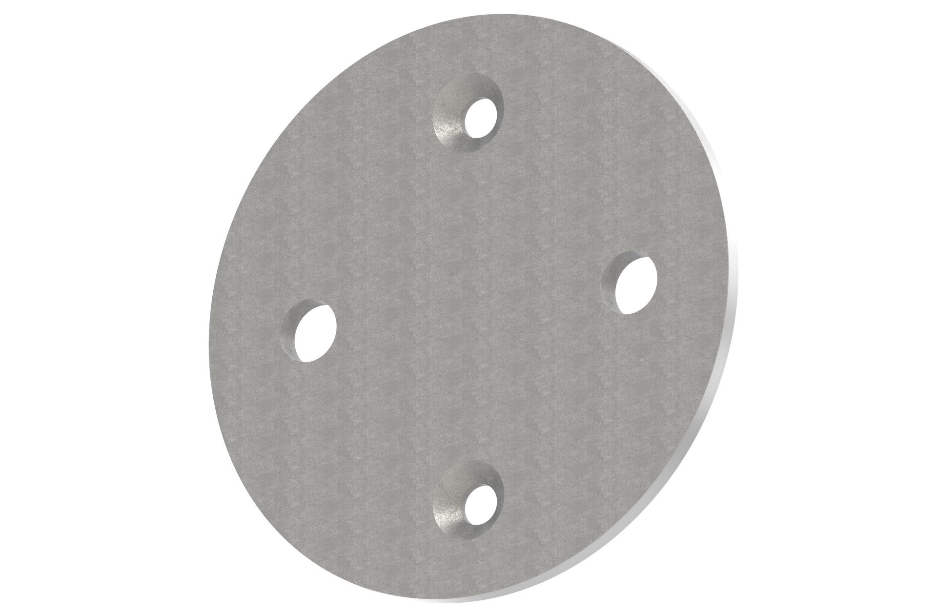 Lateral round wall fastening plate d=120mm AISI 304 satin finish