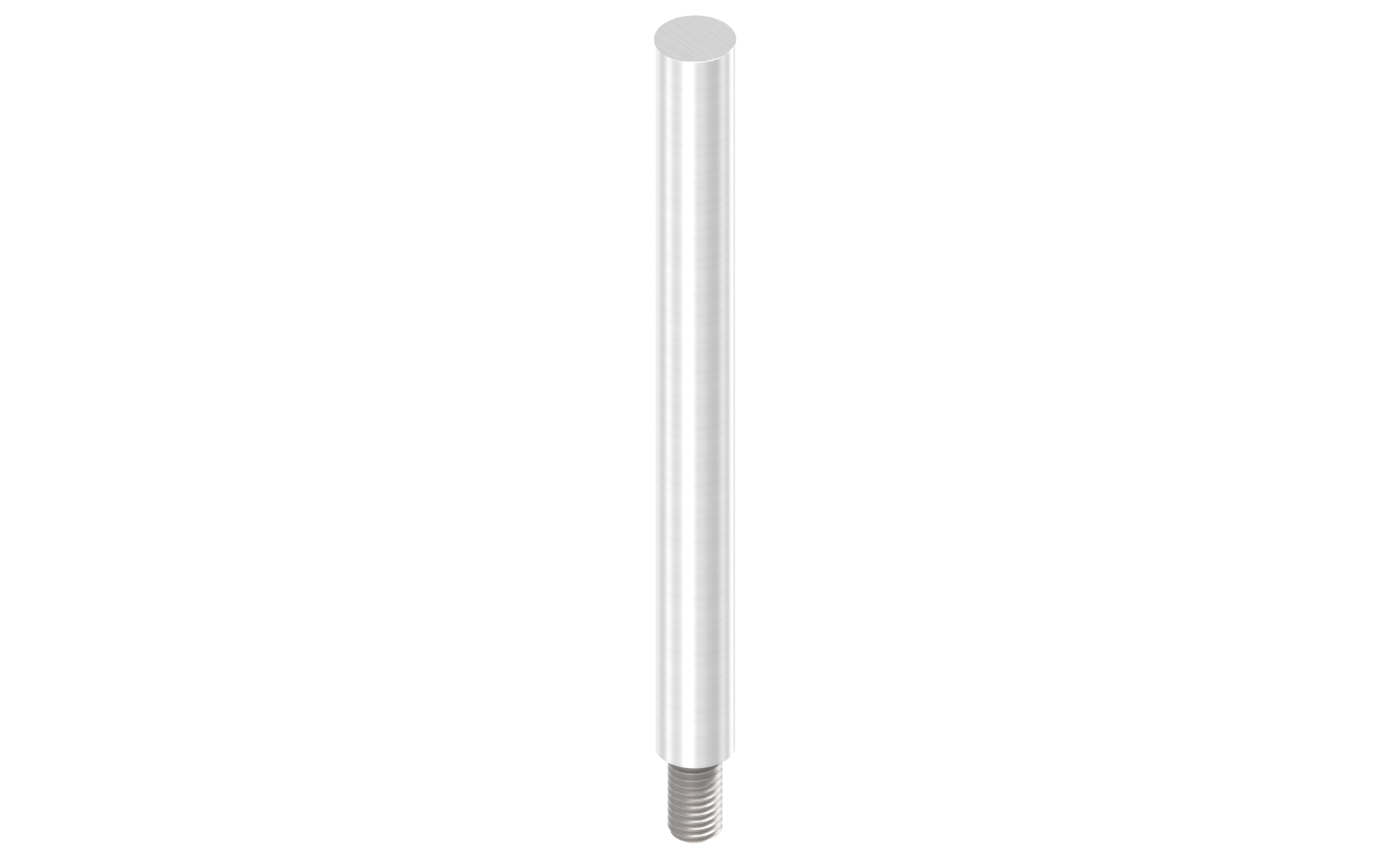 Stift für Handlaufträger fix d=12 x 125mm mit M8 Gewinde zu verschweissen AISI 304 geschliffen