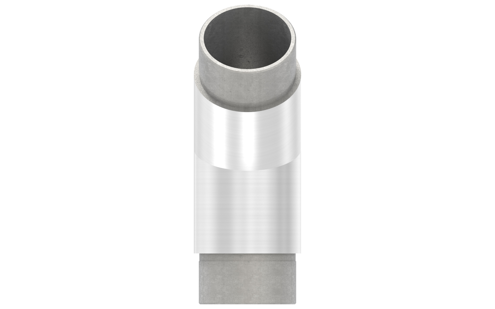 Pipe connector 135 degree d=42,4x2mm AISI 304 satin finish