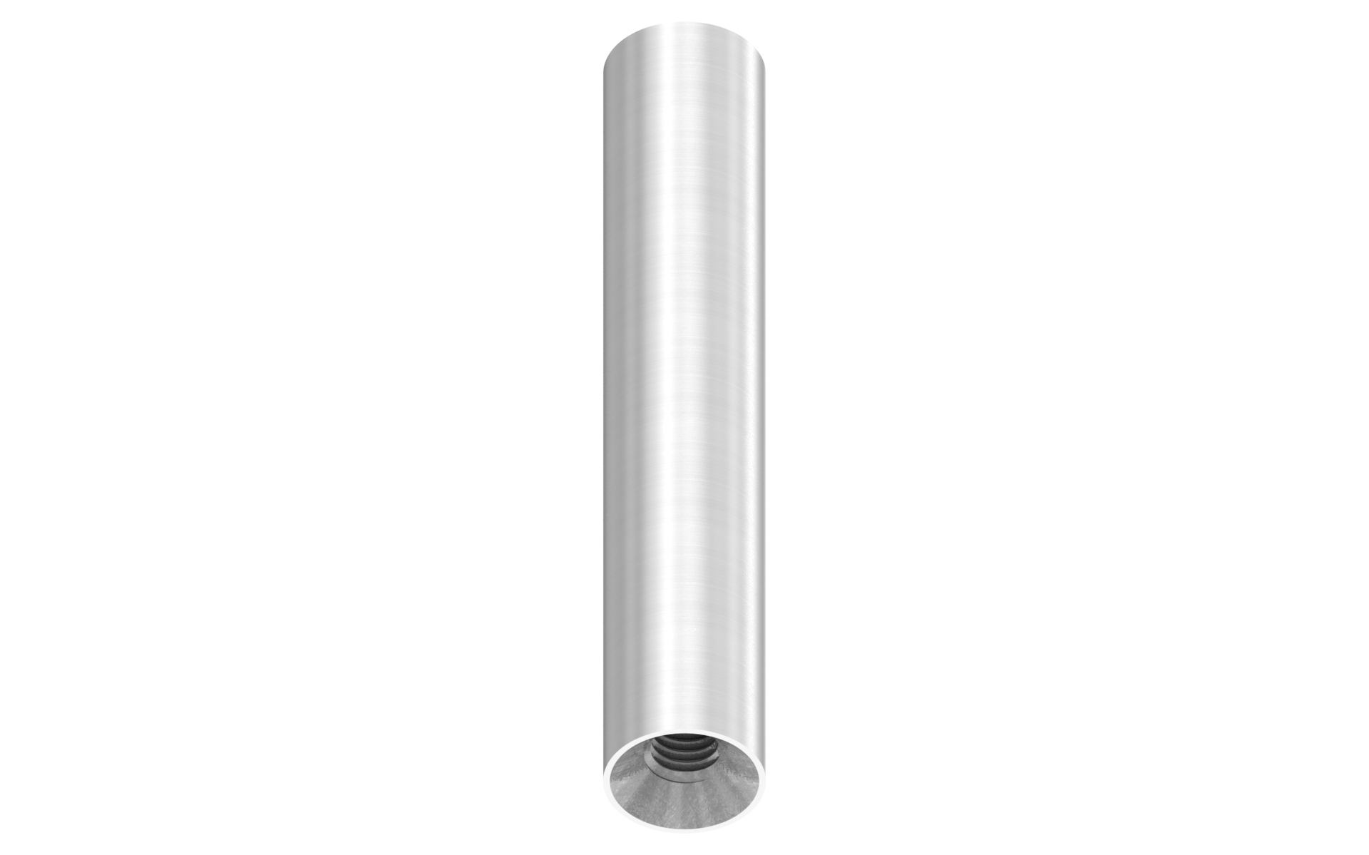 Solid fixed pin d=12x68mm with 2x M6 thread AISI 304 satin finish