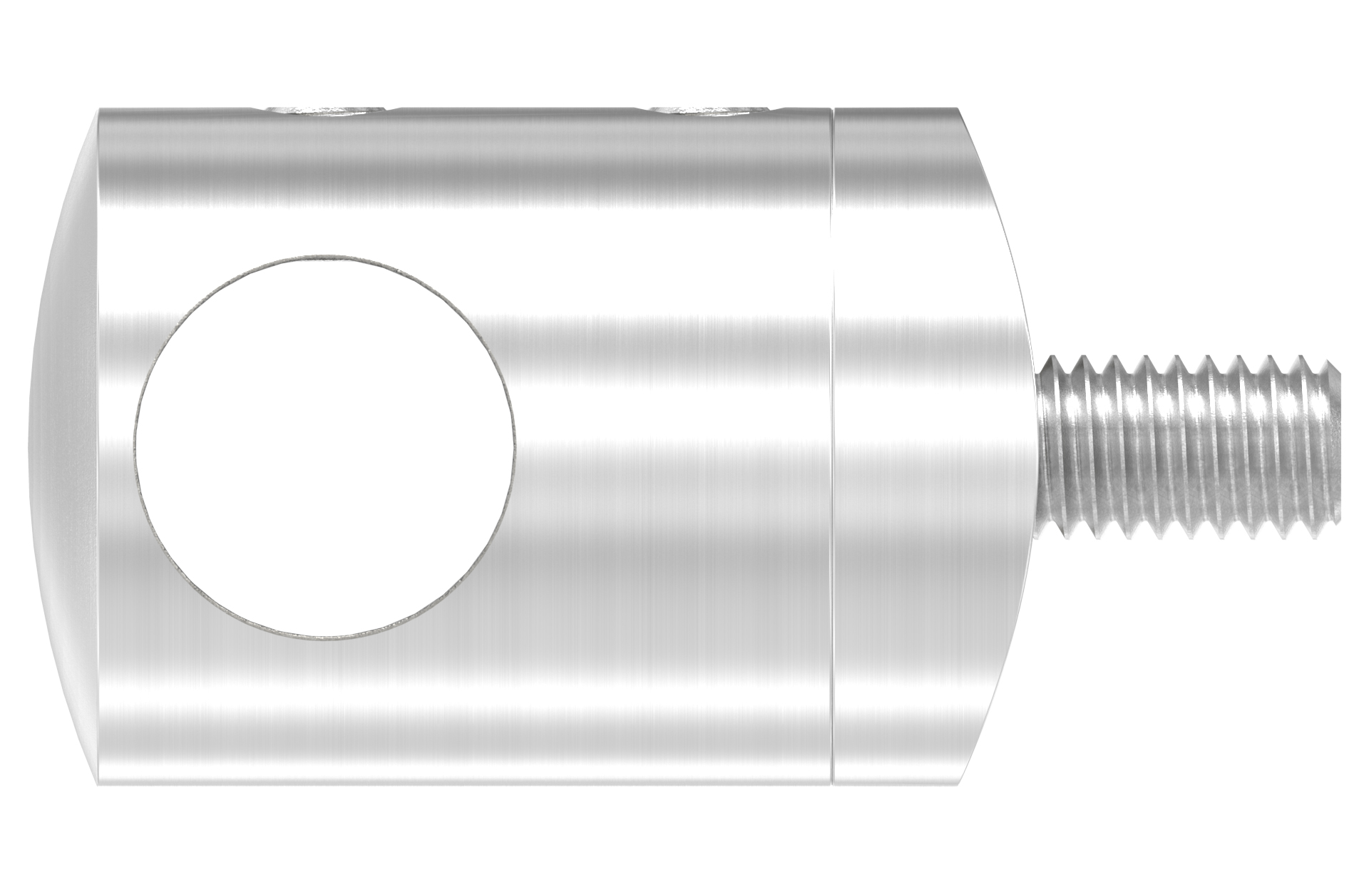 Querstabhalter für Rundstahl d=12mm und Rohr d=48,3mm AISI 304 geschliffen