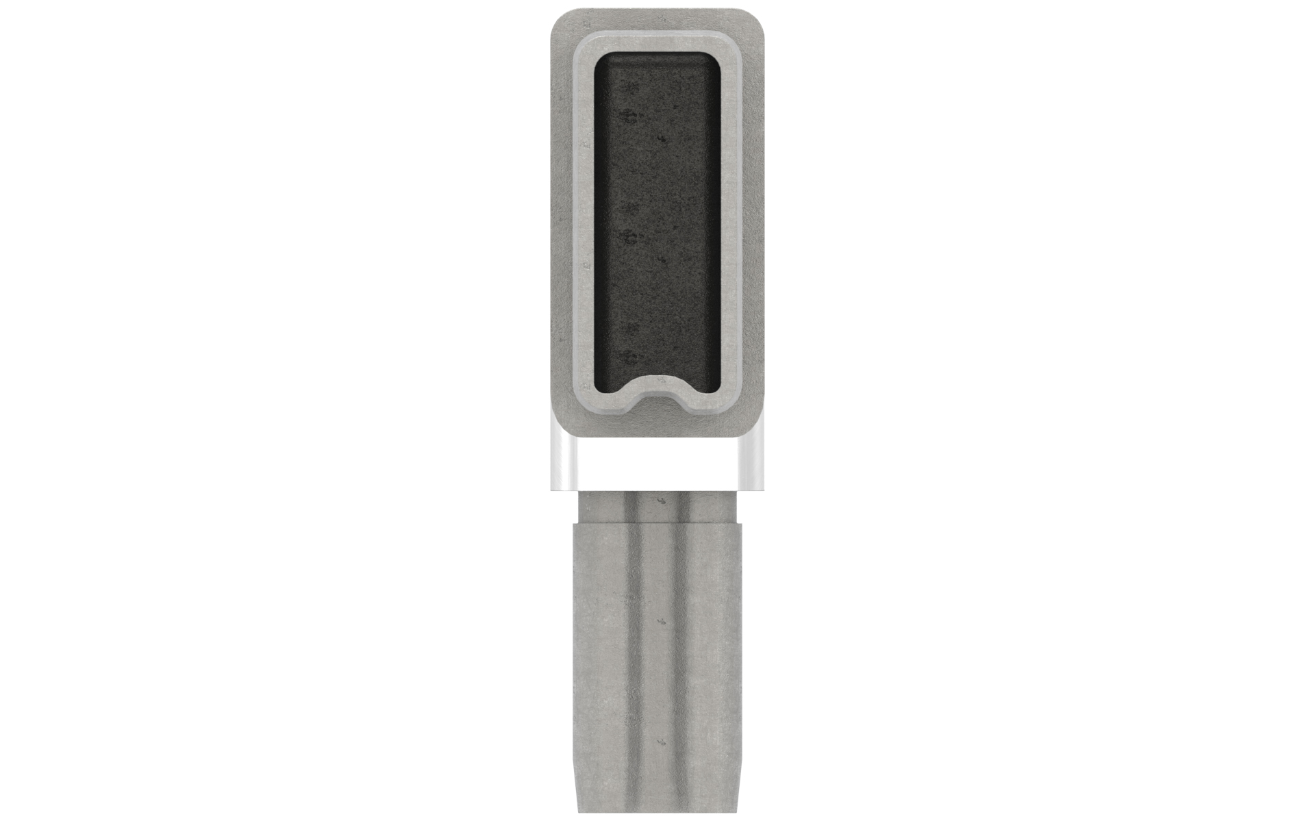 Corner connector 90 degree for rectangle tube 40x20x2mm AISI 304 satin finish