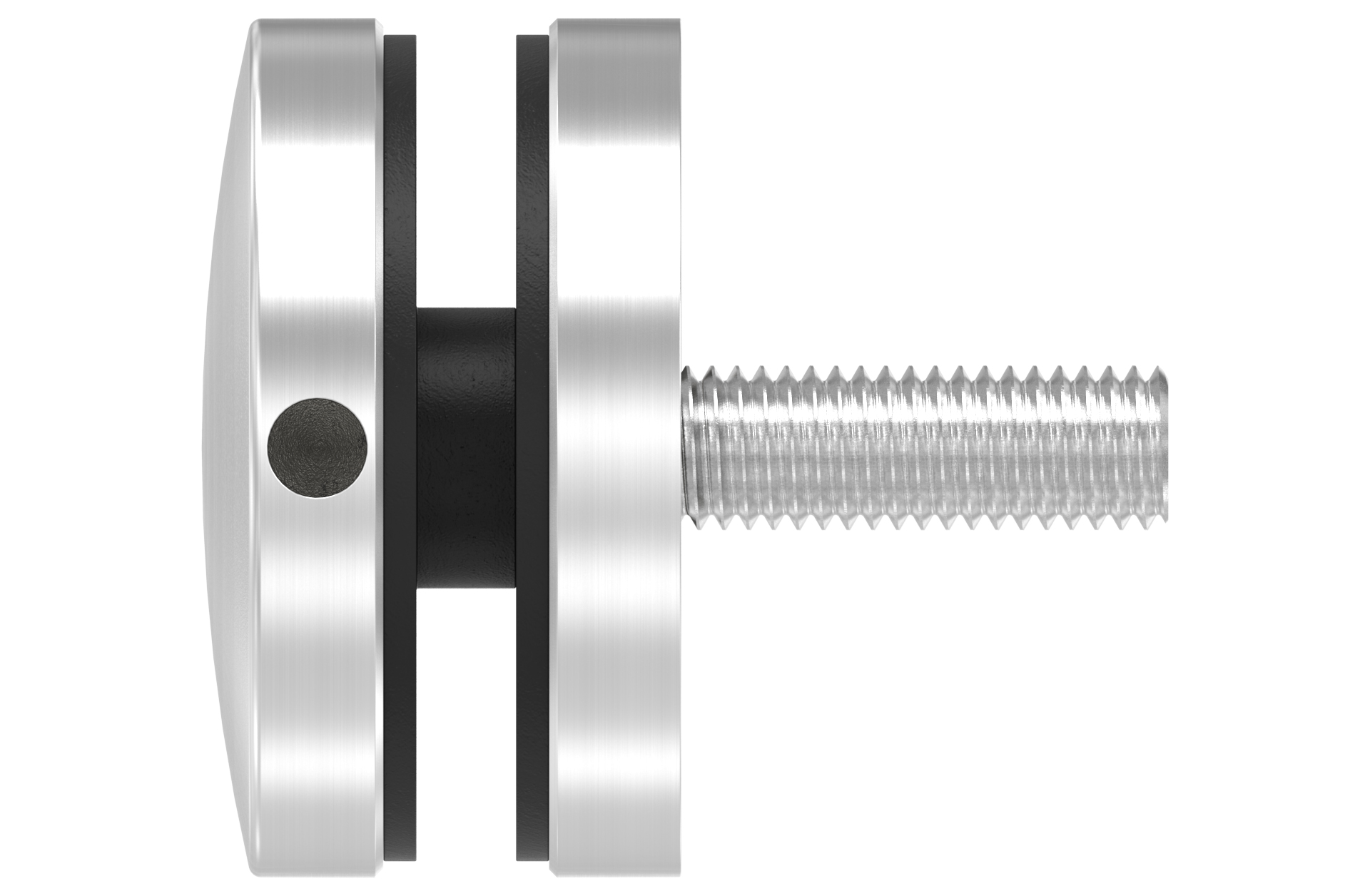 Vite fermavetro d=52mm con attacco diritto AISI 304 sat.