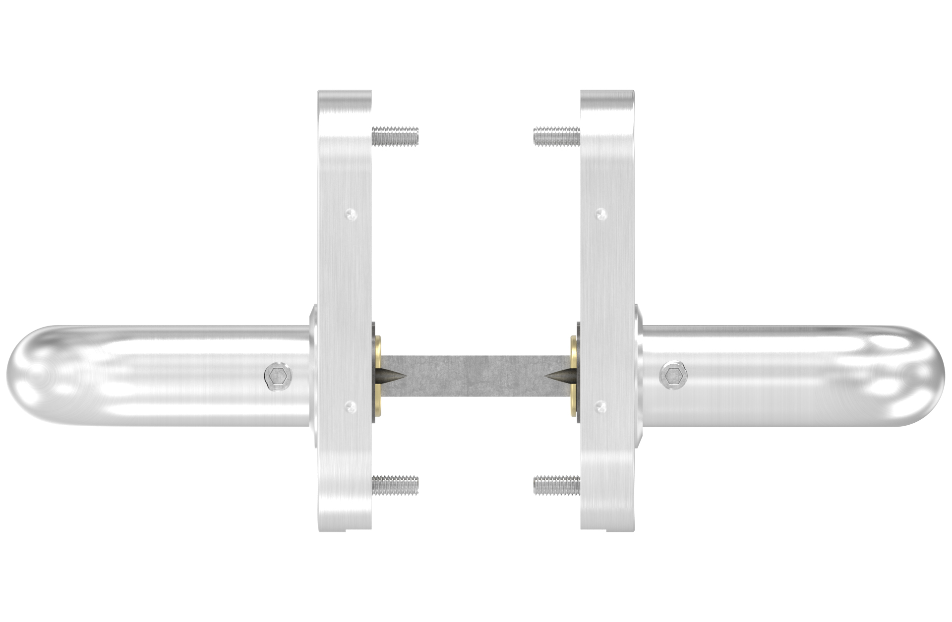 Maniglia su entrambi i lati girevoli con 8mm mandrino AISI 304 sat.