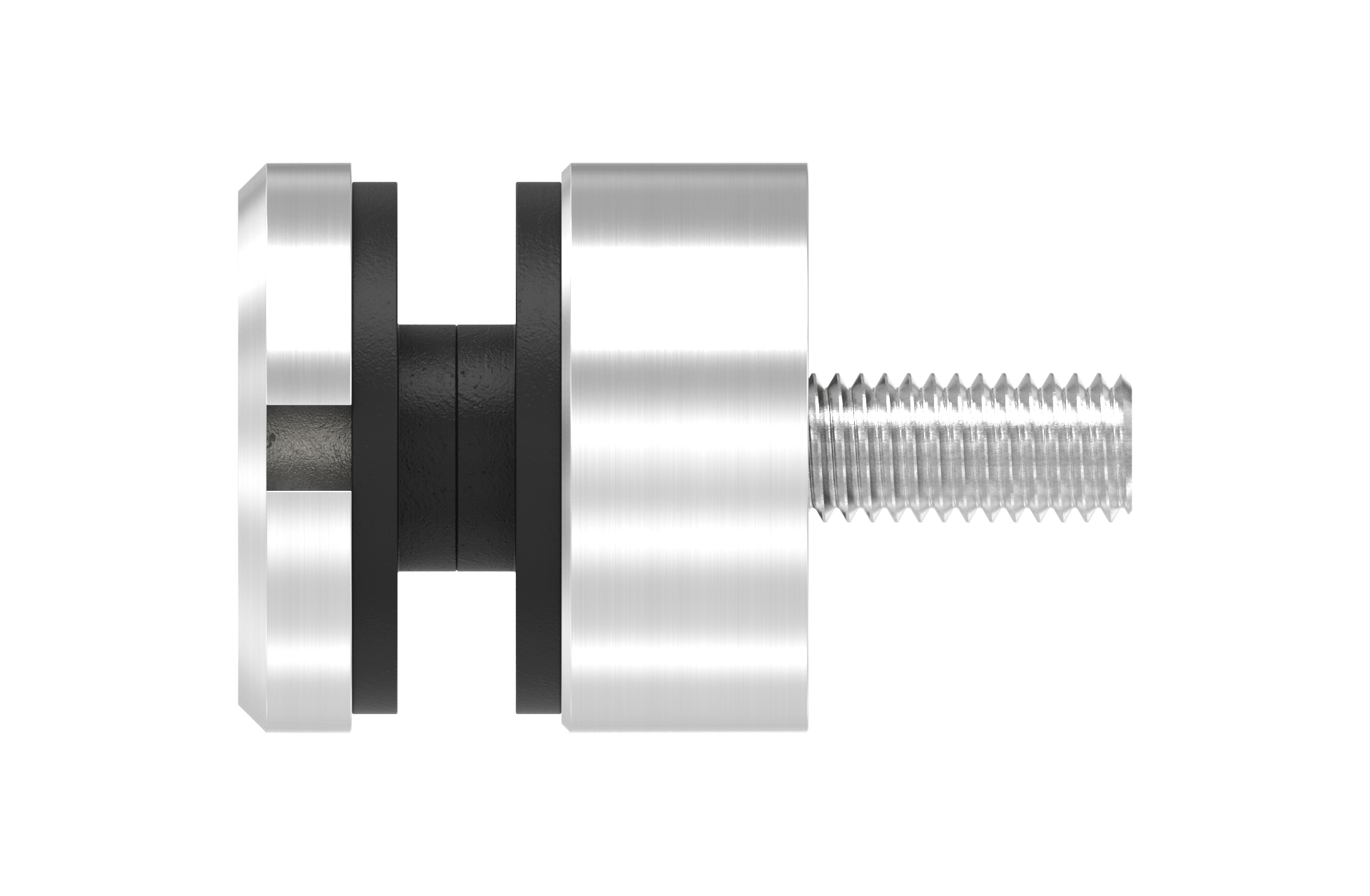 Vite fermavetro d=30mm con attacco diritto AISI 304 sat.