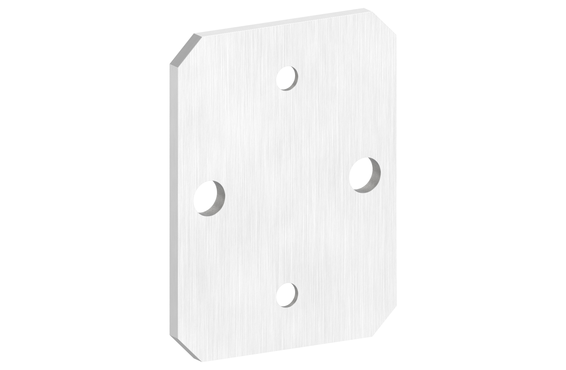 Piastra rettangolare per ancoraggio laterale 90x120mm AISI 304 sat.