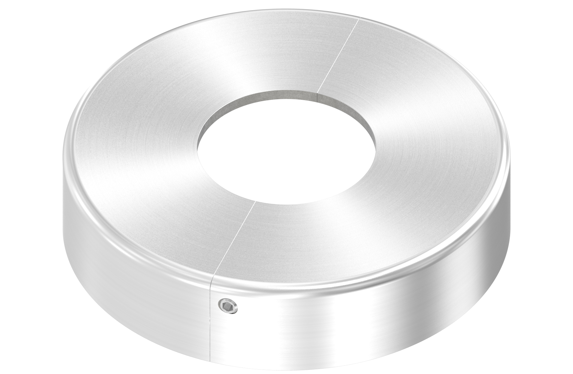 Piastra di copertura smontabile d=107mm per tubo d=42,4mm, H=25mm AISI 304 sat.