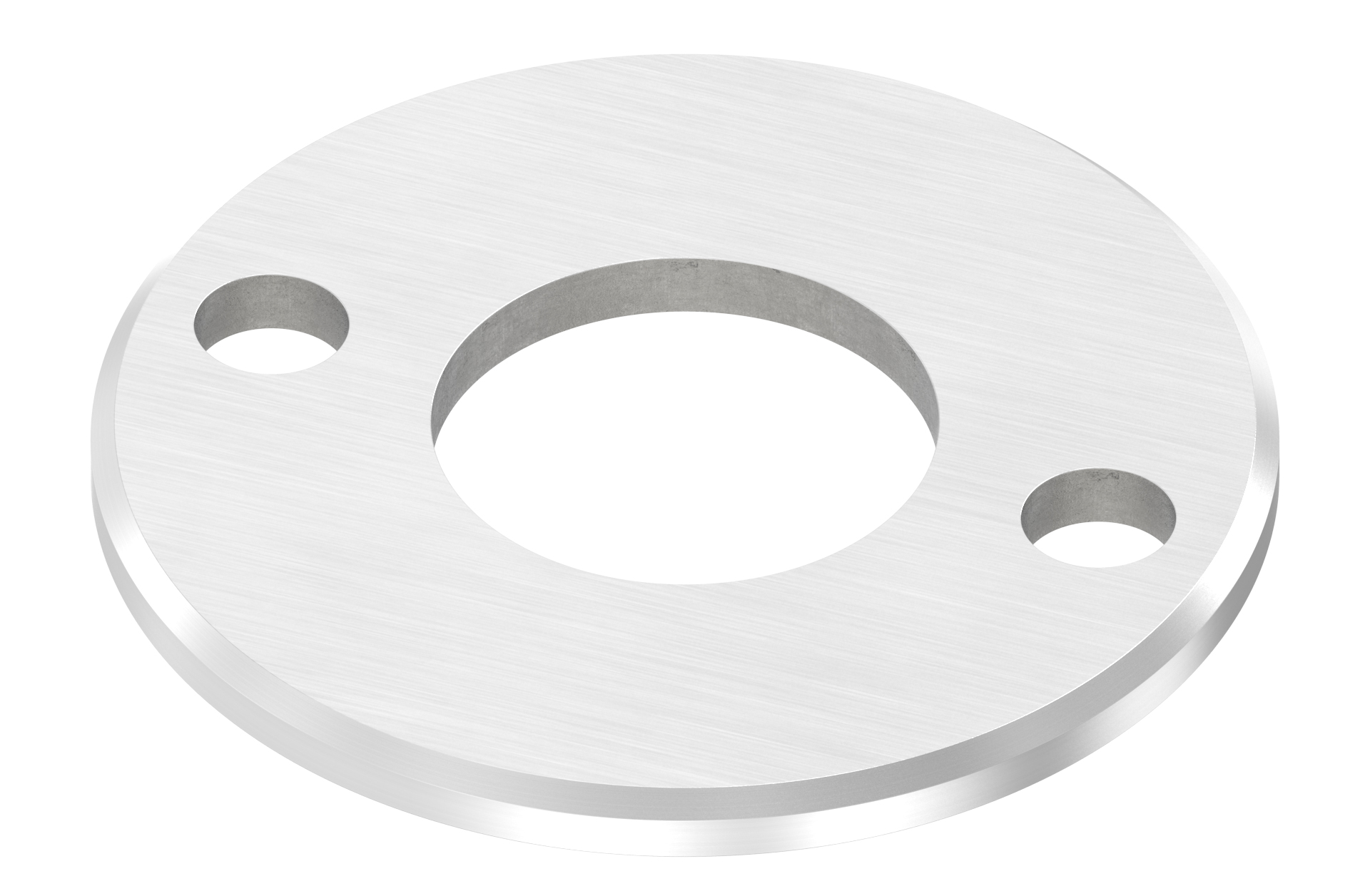 Baseplate d=100x6mm laser cutted for tube d=42,4mm AISI 304 satin finish