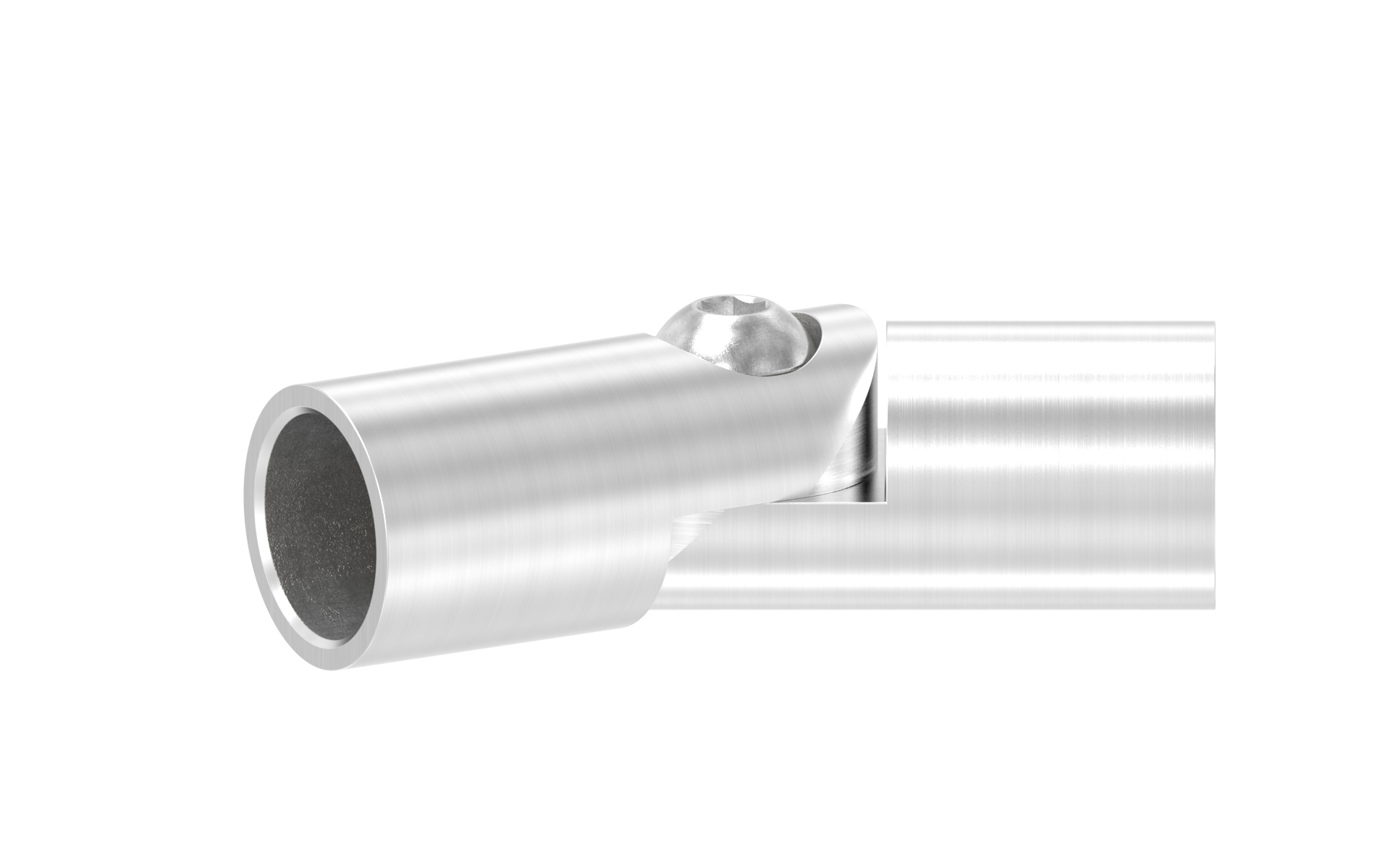 Adjustable bar connector d=12mm AISI 304 satin finish