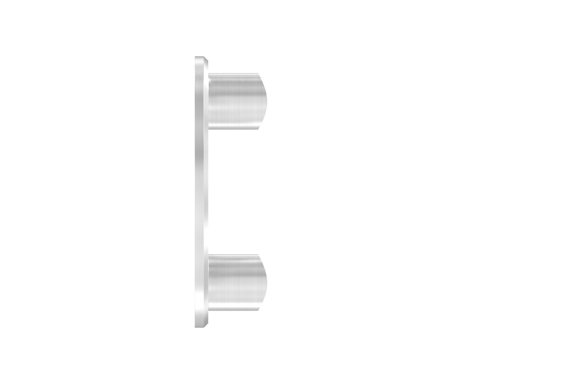 Pfostenhalterung rund mit seitl.Befestigung d=120mm, H=30mm für Rohr d=42,4mm AISI 304 geschliffen