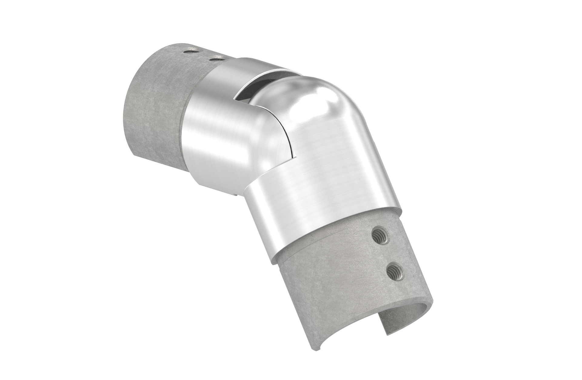 Flexible connector -25/50 degree for channel tube d=42,4x1,5mm AISI 304 satin finish