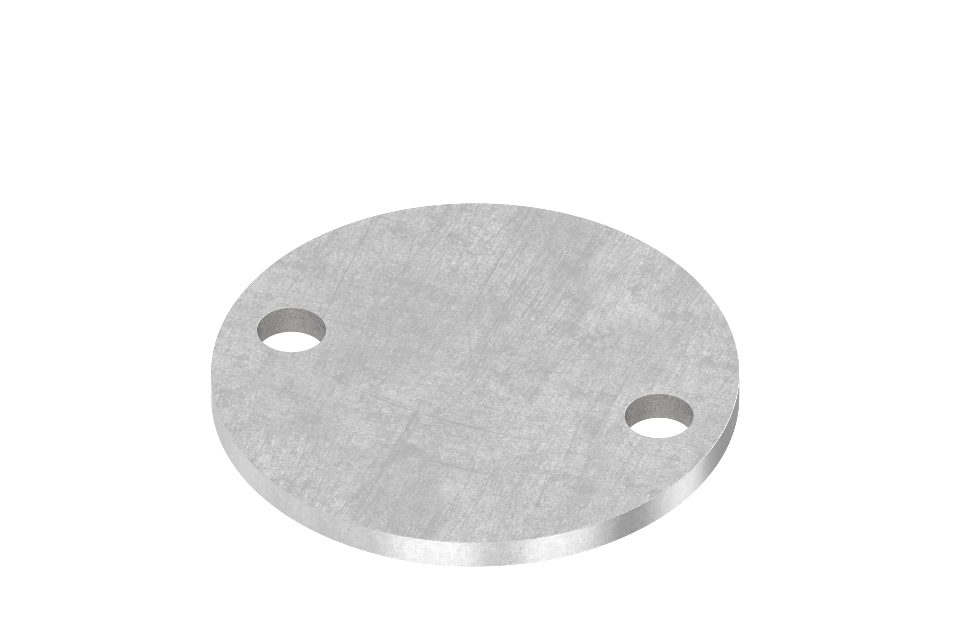 Baseplate d=100x6mm laser cutted with hole d=12mm AISI 304 raw