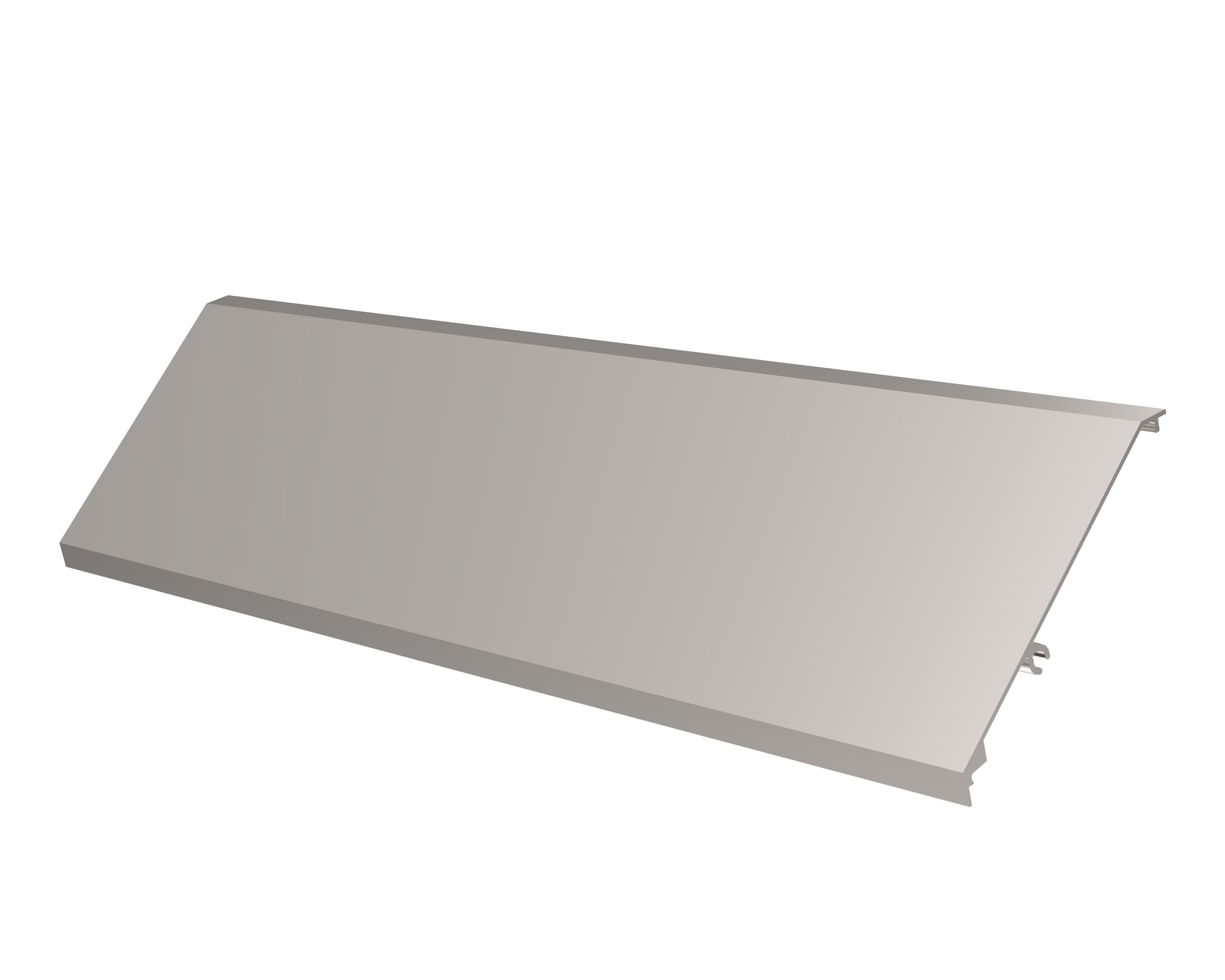 Cover for canopy alu profile Type 'ID' L=3000mm stainless steel look