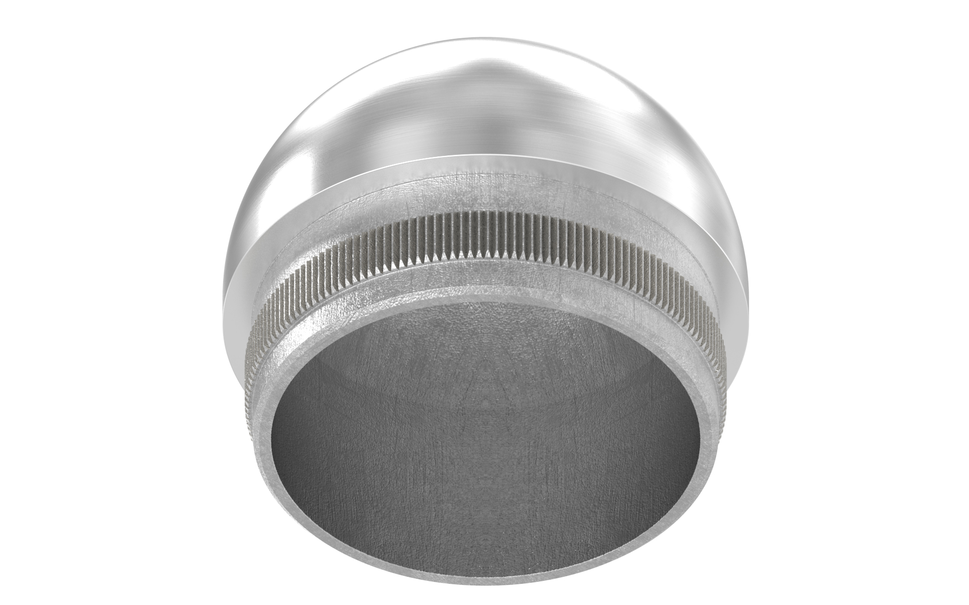 Semicircle end cap d=42,4x2mm AISI 304 satin finish