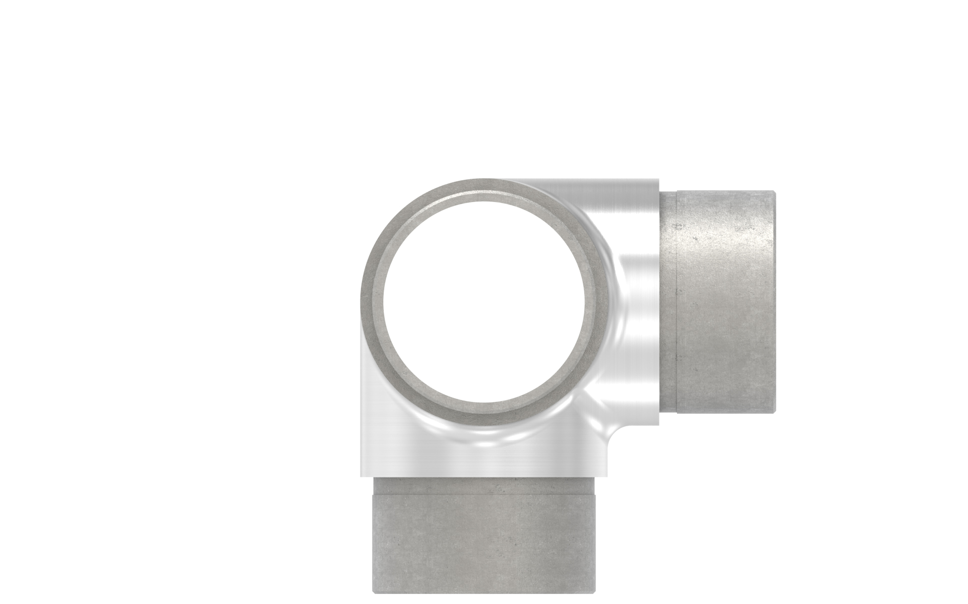 Cross connector d=42,4x2mm AISI 304 satin finish