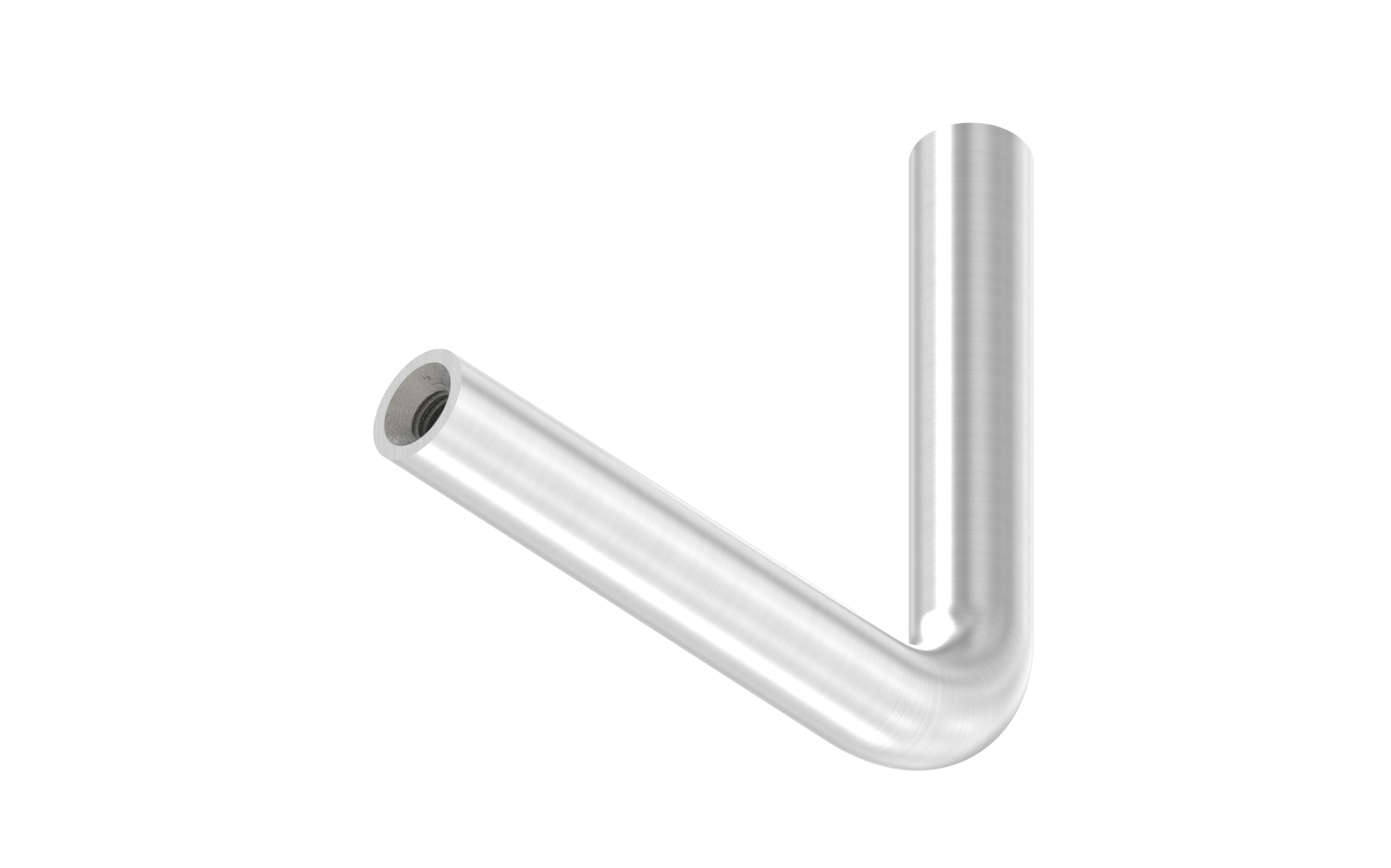 Short handrail holder 90 degree d=12mm one side for welding & one side with M6 AISI 304 satin finish