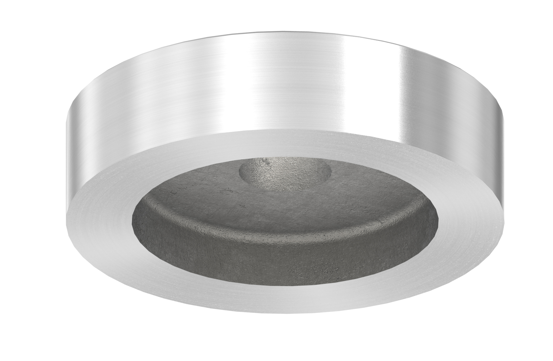 Distanziale L=10mm per vite fermavetro d=40mm AISI 304 sat.