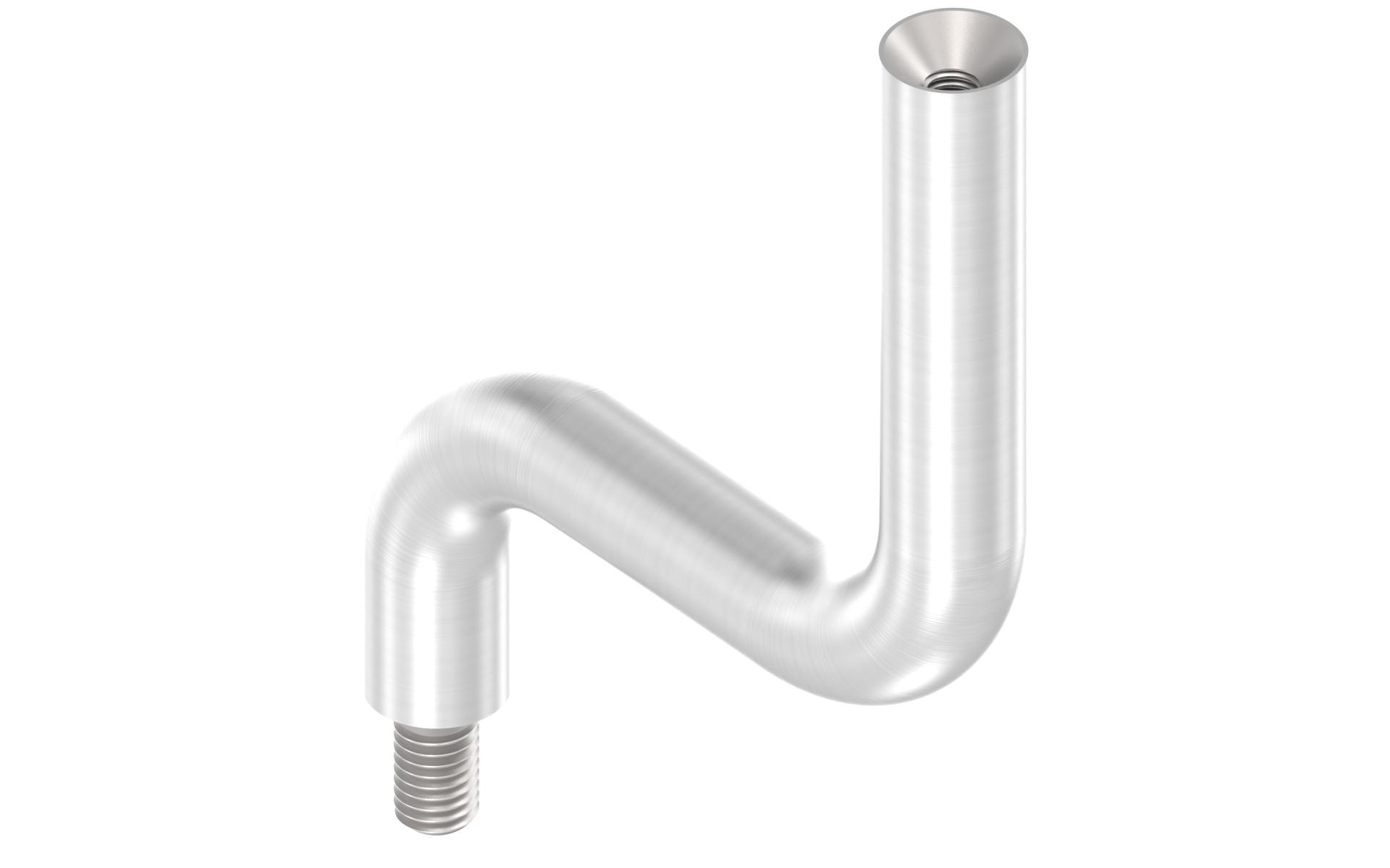 Solid fixed pin 90 degree d=14mm AISI 304 satin finish